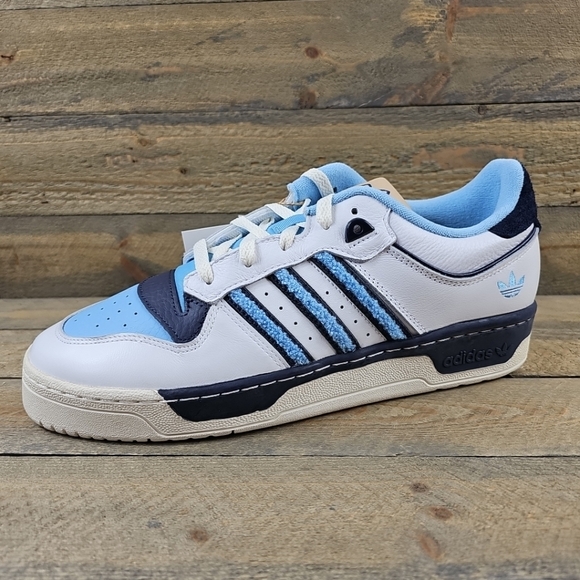 adidas Originals Men's Rivalry Low 86 Shoes White/Shadow Blue/Navy NIB - Picture 3 of 12